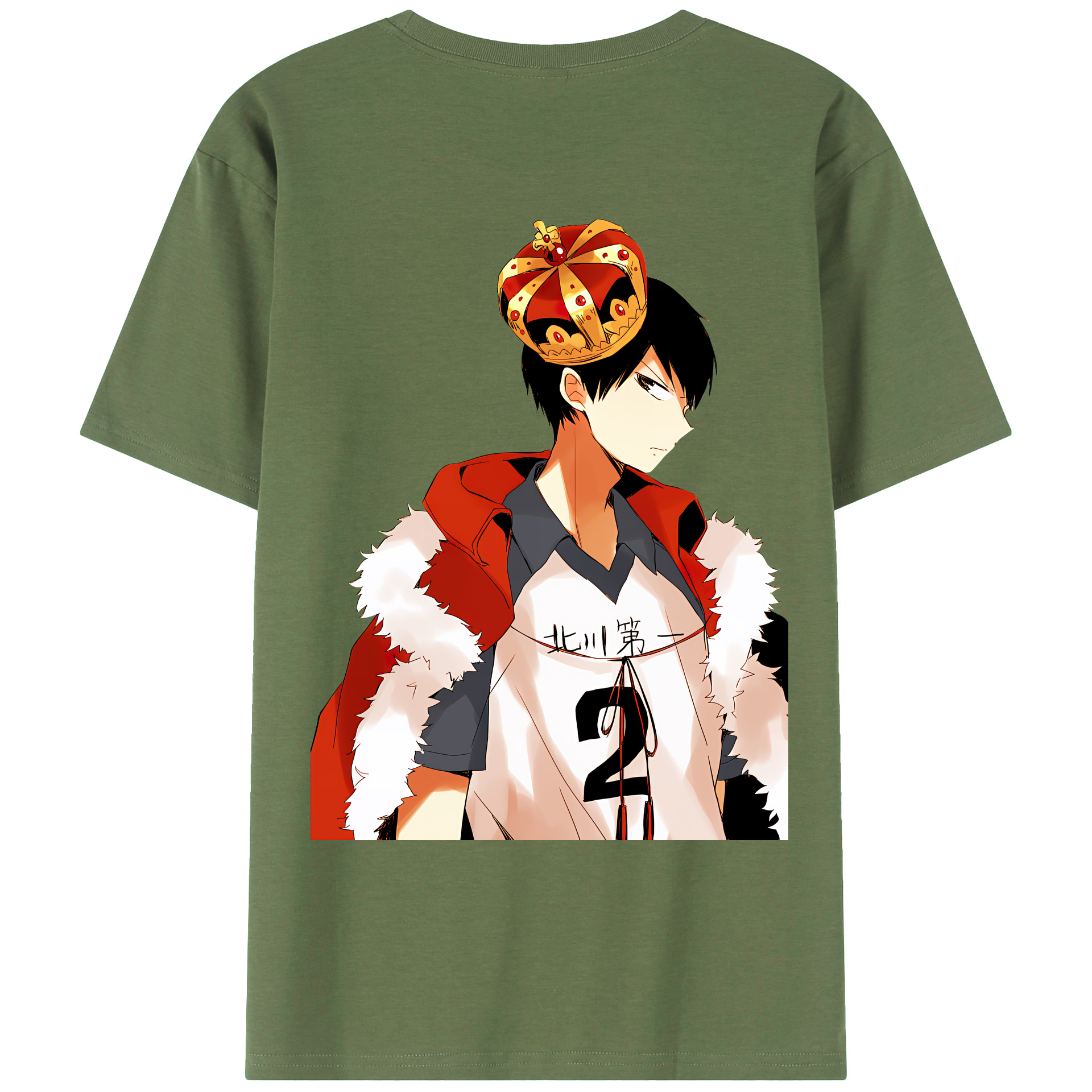 （画像用） ハイキュー!! Haikyu!! 綿100％ メンズ半袖Tシャツ（バックプリント） 通気性